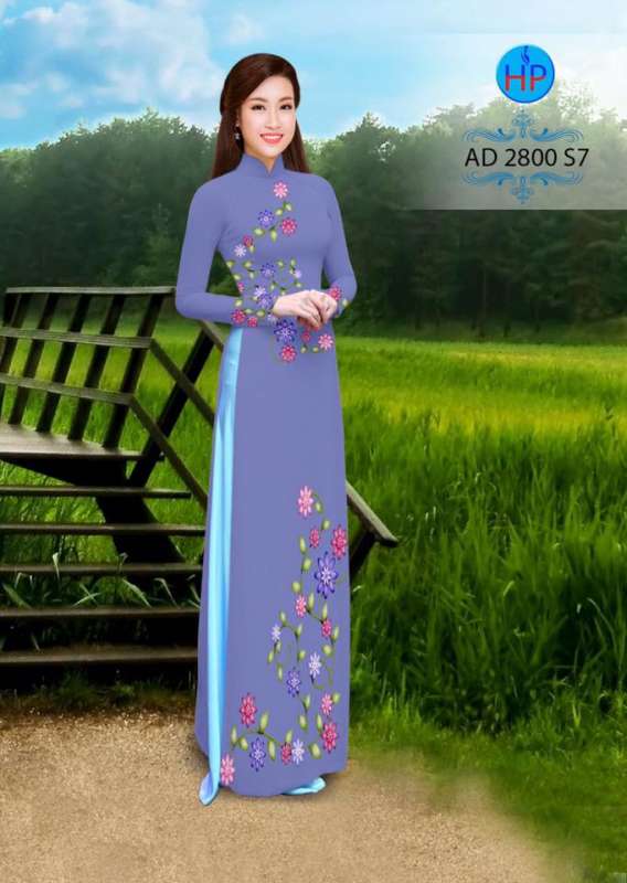 Vải áo dài hoa dây nhỏ