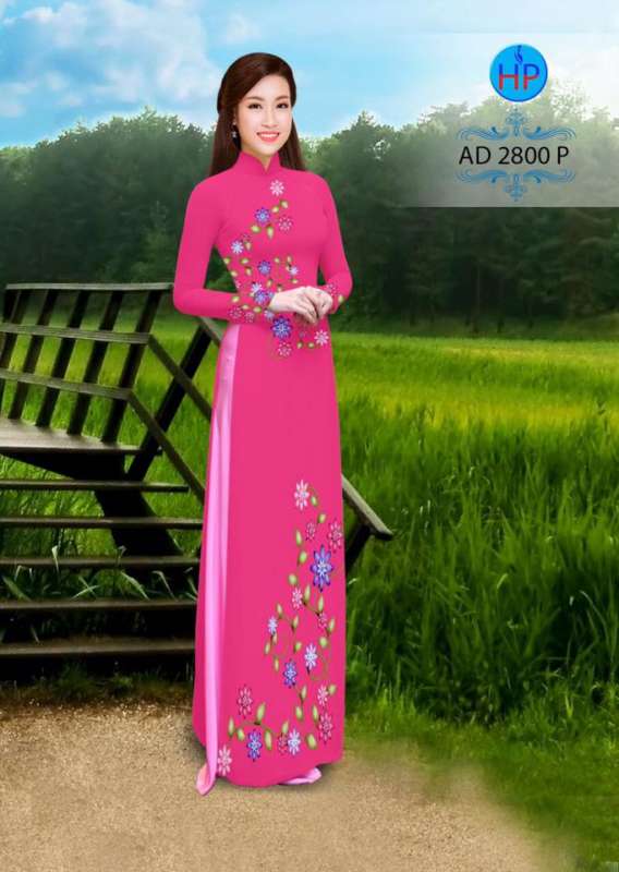 Vải áo dài hoa dây nhỏ