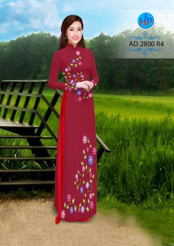 Vải áo dài hoa dây nhỏ