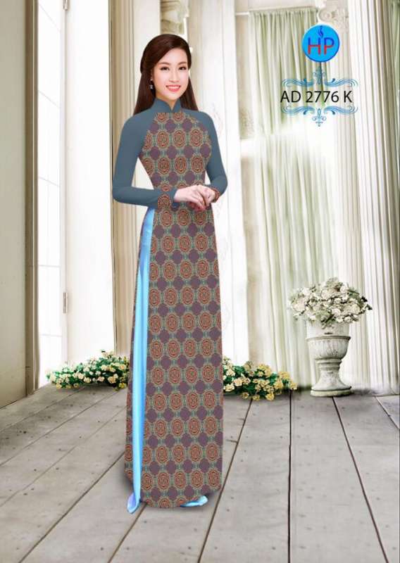 Vải áo dài vòn tròn nhỏ rải đều