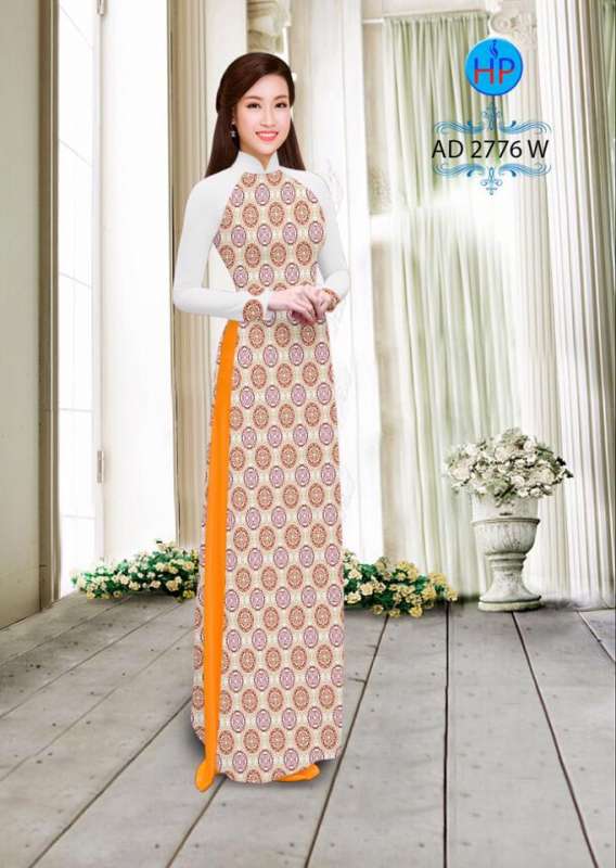 Vải áo dài vòn tròn nhỏ rải đều