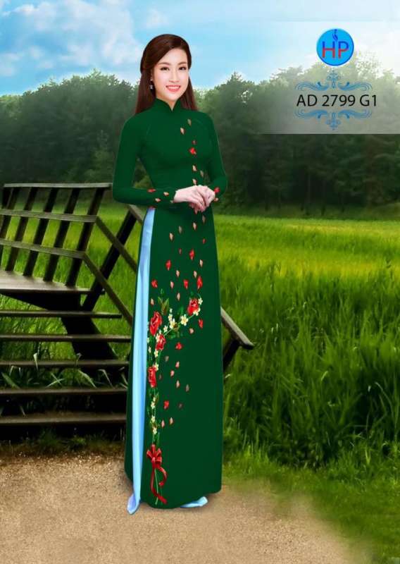 Vải áo dài hoa dây