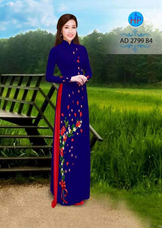 Vải áo dài hoa dây