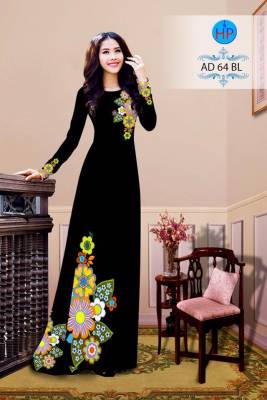 Vải áo dài họa tiết trên dưới-DT 2571