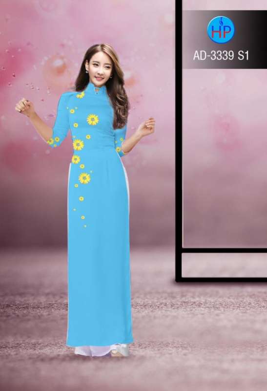 Vải áo dài hoa Cúc