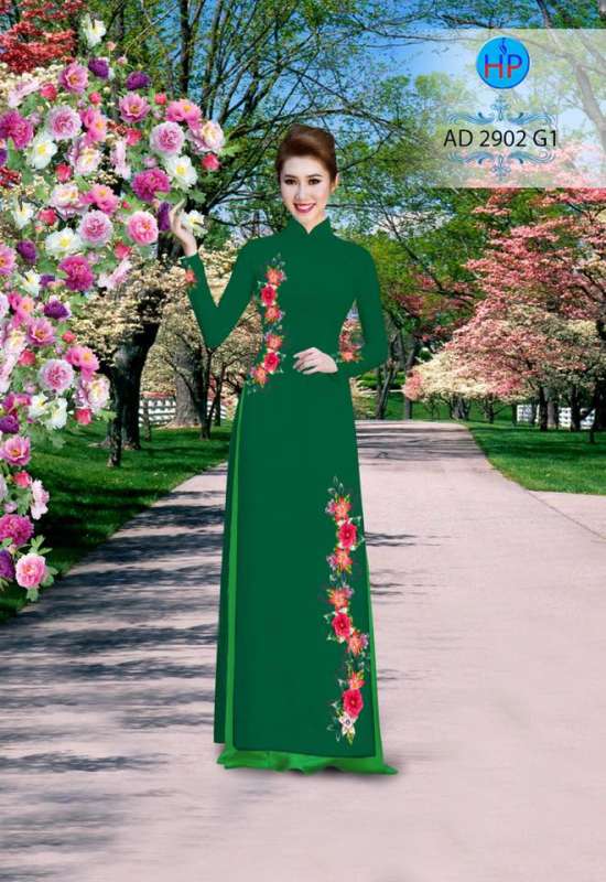 Vải áo dài hoa Hồng dây