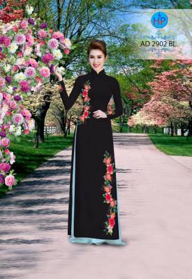 Vải áo dài hoa Hồng dây-DT 2580