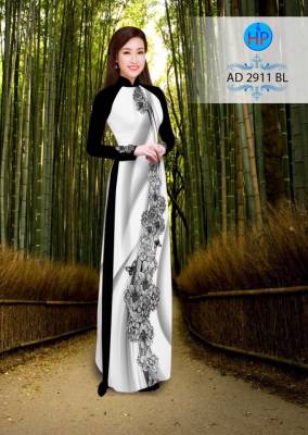 Vải áo dài hoa chạy dọc-DT 2584