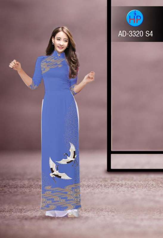 Vải áo dài chim Hạc Vải áo dài chim Hạc