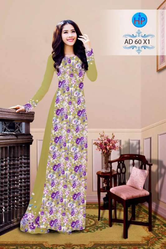 Vải áo dài bộ hoa đều