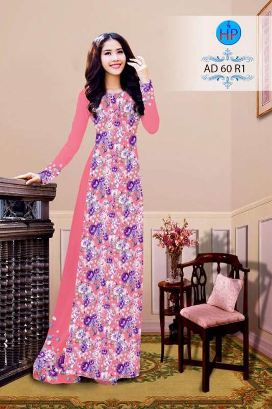 Vải áo dài bộ hoa đều