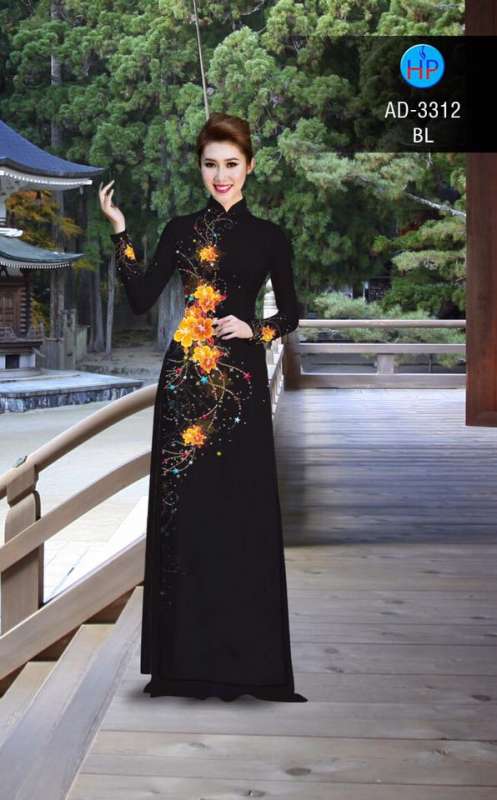 Vải áo dài hoa ngang eo