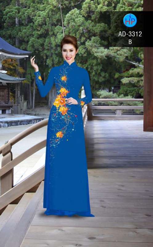 Vải áo dài hoa ngang eo