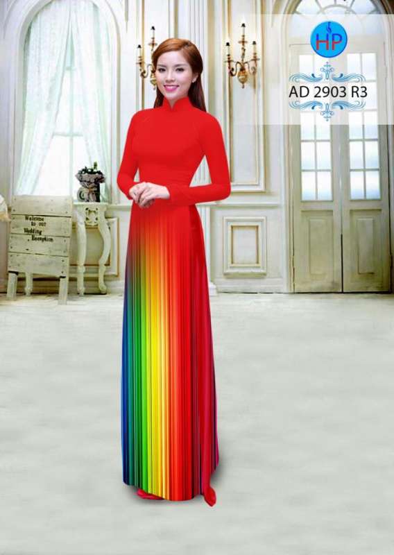 Vải áo dài 7 sắc cầu vồng