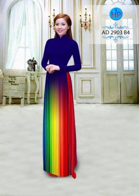 Vải áo dài 7 sắc cầu vồng-DT 2602