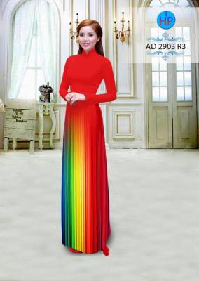Vải áo dài 7 sắc cầu vồng-DT 2602