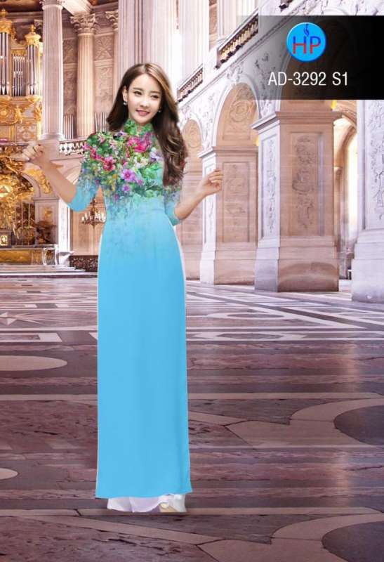 Vải áo dài hoa chùm