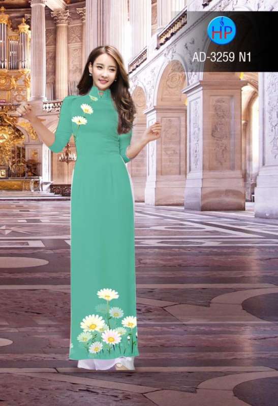 Vải áo dài hoa Cúc