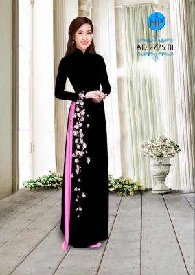 Vải áo dài hoa eo chạy dọc-DT 2641