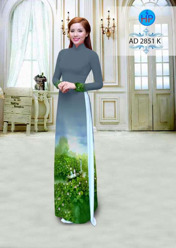 Vải áo dài cánh đồng Sen