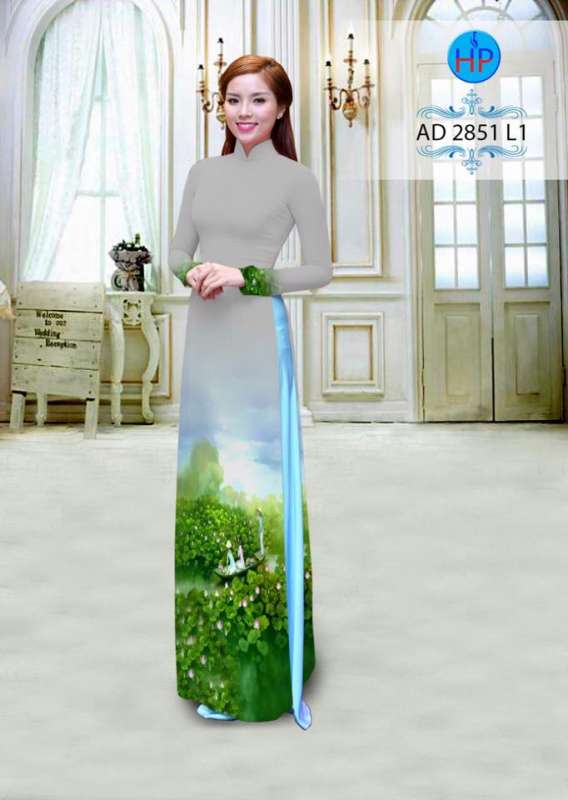 Vải áo dài cánh đồng Sen