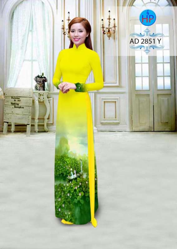 Vải áo dài cánh đồng Sen