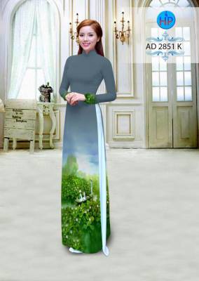 Vải áo dài cánh đồng Sen-DT 2646