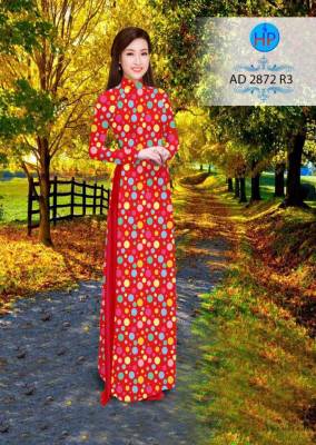 Vải áo dài chấm bi-DT 2649