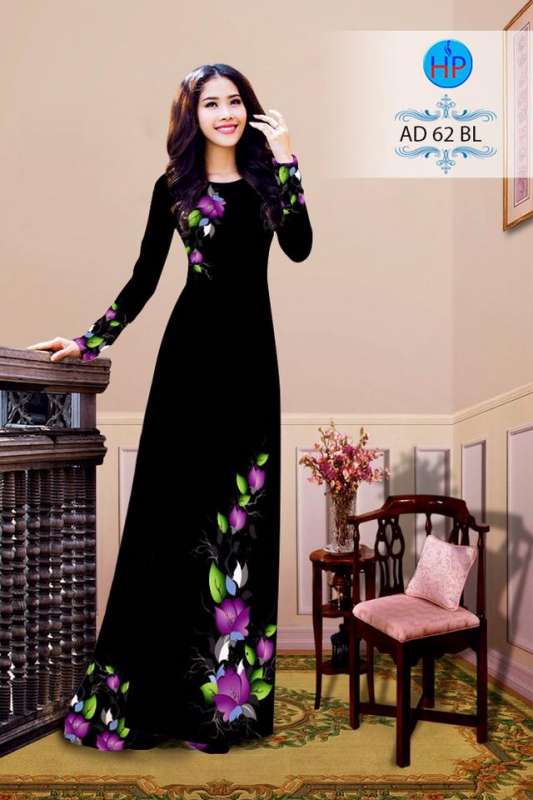 Vải áo dài bộ hoa 3D