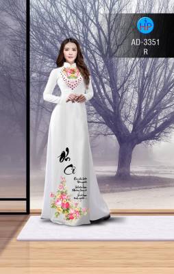 Vải áo dài chữ thư pháp-DT 2661