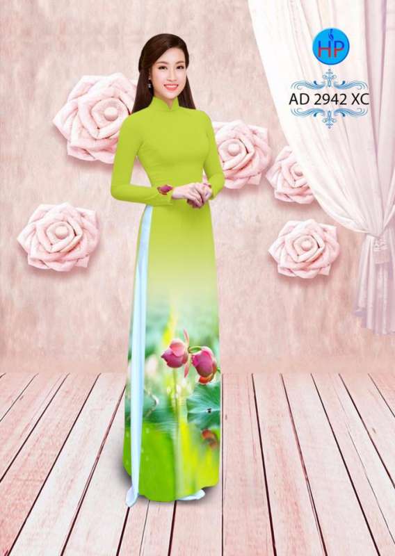 Vải áo dài hoa Sen