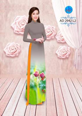 Vải áo dài hoa Sen-DT 2665
