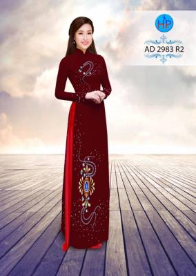 Vải áo dài họa tiết đá quí-DT 2672