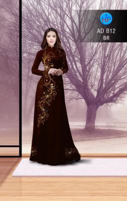 Vải áo dài hoa văn-DT 2675