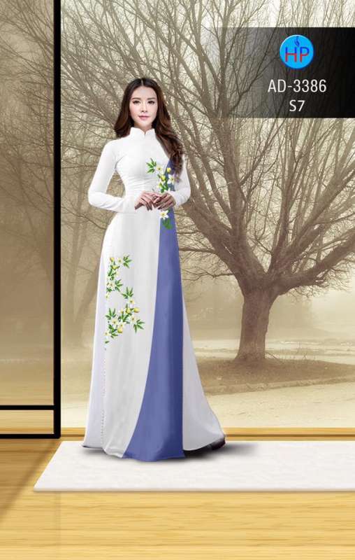 Vải áo dài họa tiết dọc