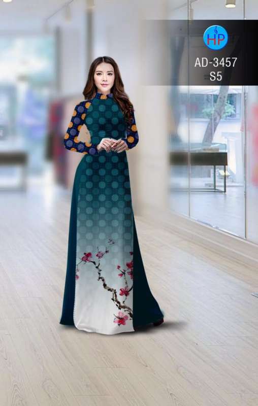Vải áo dài cành Đào Vải áo dài cành Đào