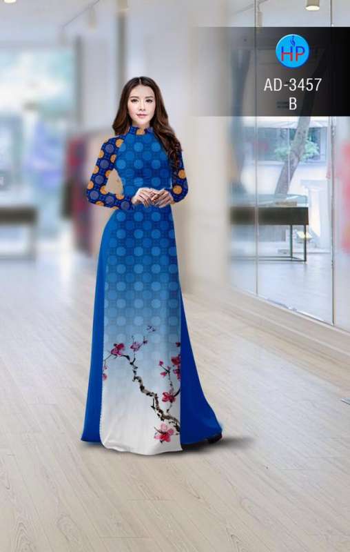 Vải áo dài cành Đào Vải áo dài cành Đào