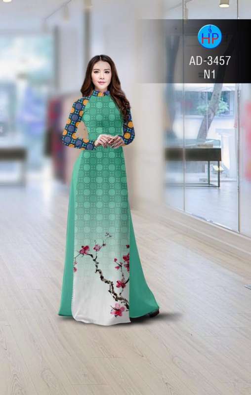 Vải áo dài cành Đào Vải áo dài cành Đào