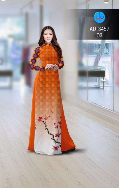 Vải áo dài cành Đào Vải áo dài cành Đào