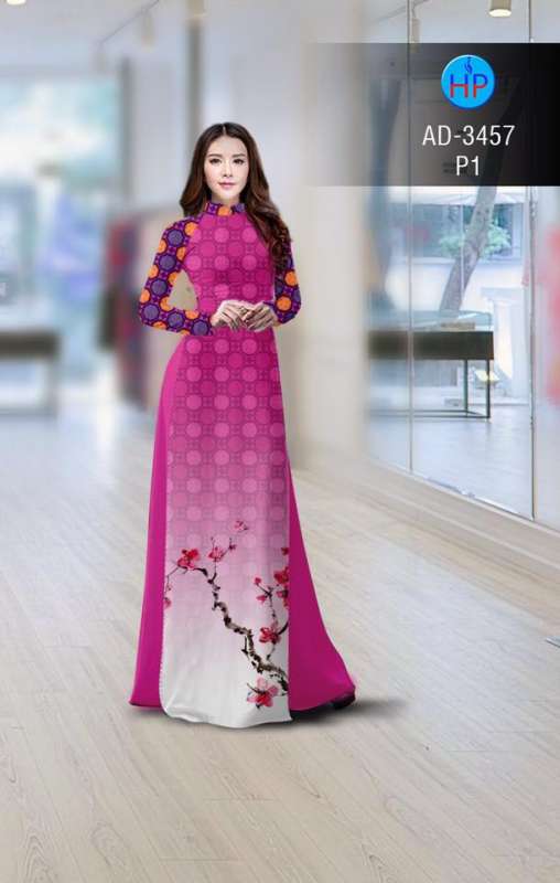 Vải áo dài cành Đào