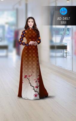 Vải áo dài cành Đào-DT 2706