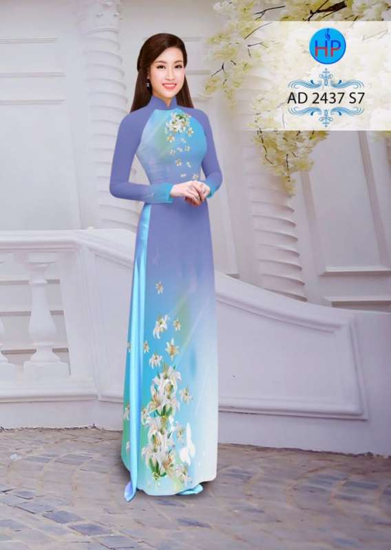 Vải áo dài hoa trên dưới Vải áo dài hoa trên dưới