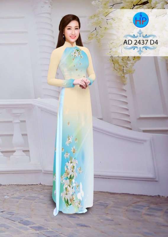 Vải áo dài hoa trên dưới Vải áo dài hoa trên dưới