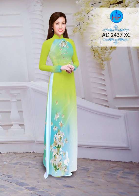 Vải áo dài hoa trên dưới Vải áo dài hoa trên dưới
