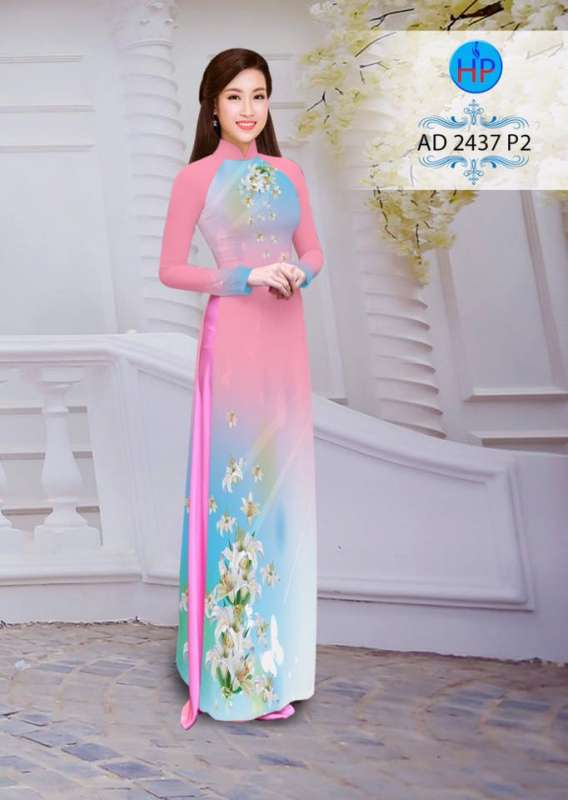 Vải áo dài hoa trên dưới Vải áo dài hoa trên dưới