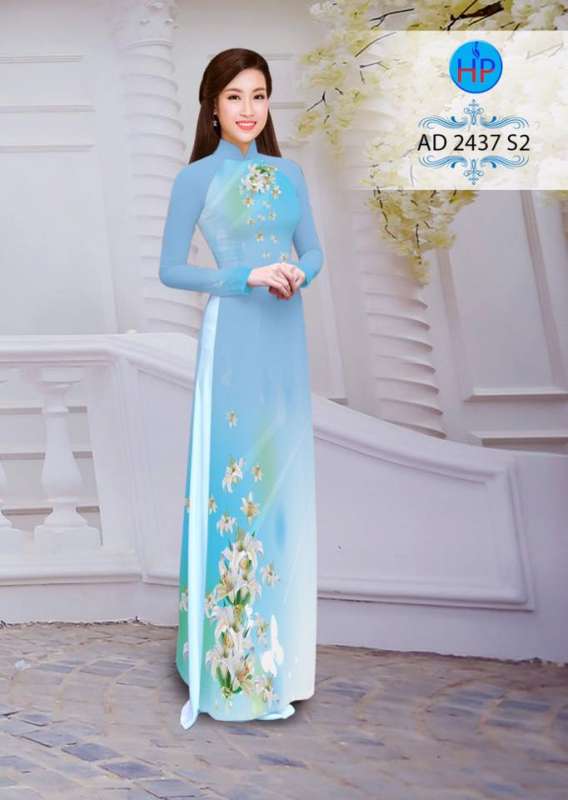 Vải áo dài hoa trên dưới Vải áo dài hoa trên dưới