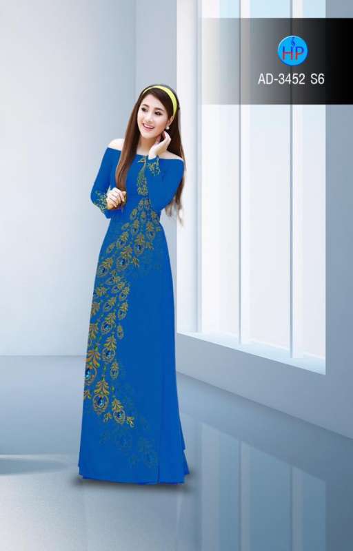Vải áo dài chim Công
