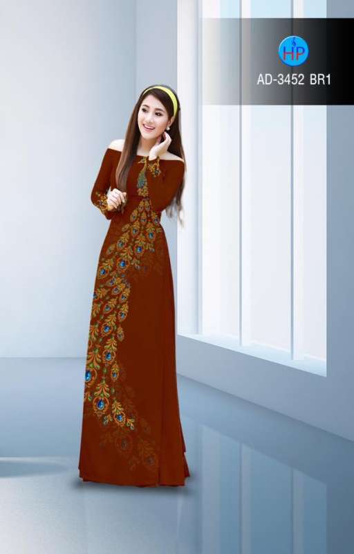 Vải áo dài chim Công