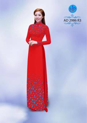 Vải áo dài đá quí trên dưới-DT 2723