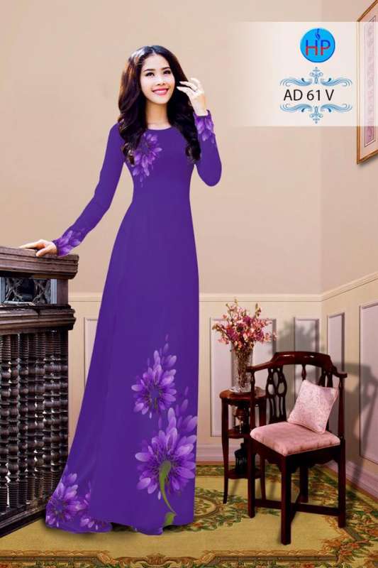 Vải áo dài hoa 3D Vải áo dài hoa 3D